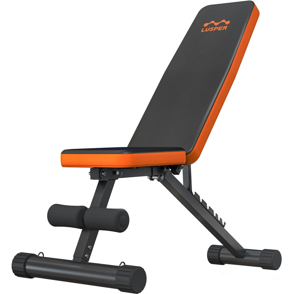 Lusper Weight Bench for Home Gym, Adjustable and Foldable Weight Bench - Best weight bench for home gym - grandgoldman.com