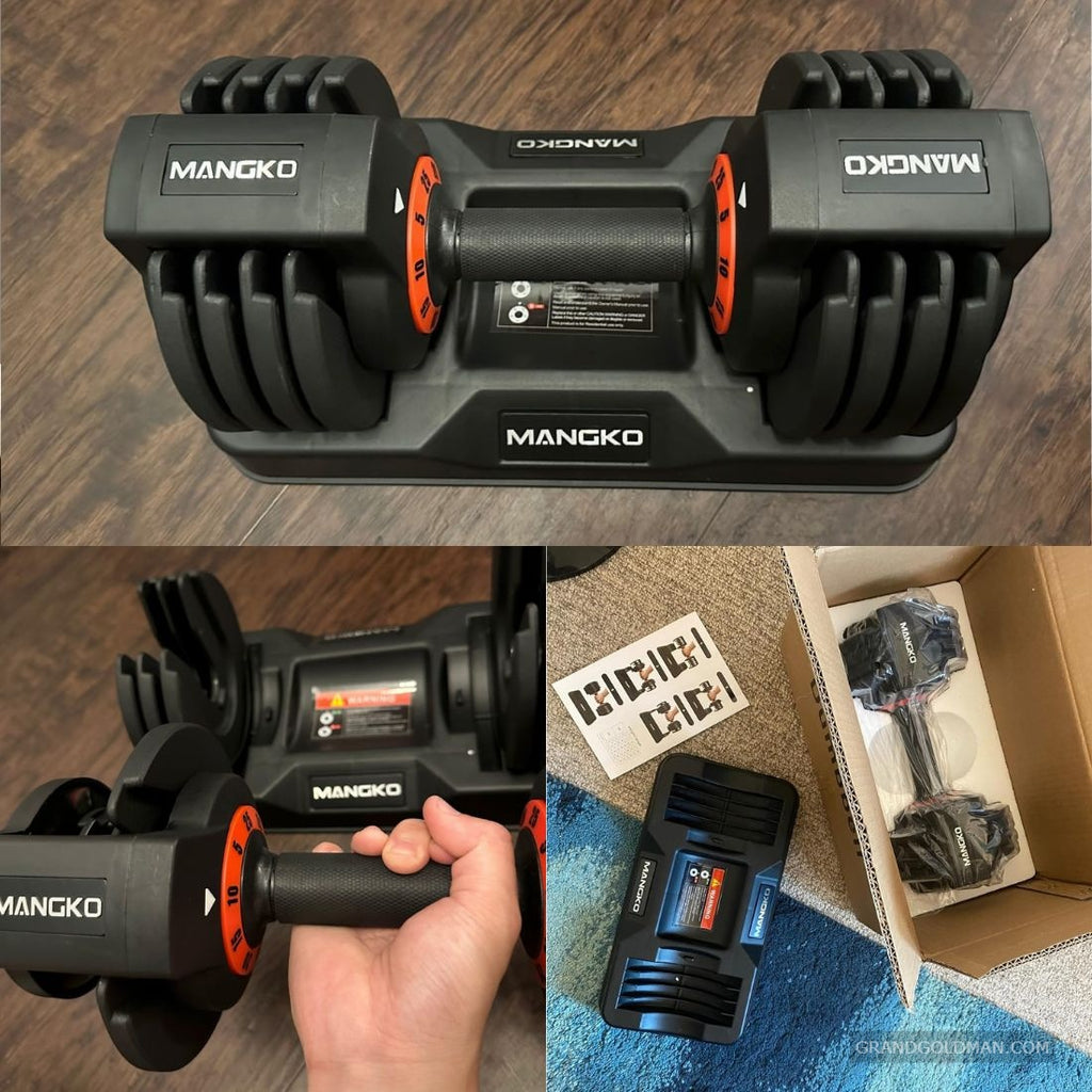 MANGKO Adjustable Dumbbells 25LB Single Dumbbell - Best Adjustable Dumbbells for home gym - grandgoldman.com