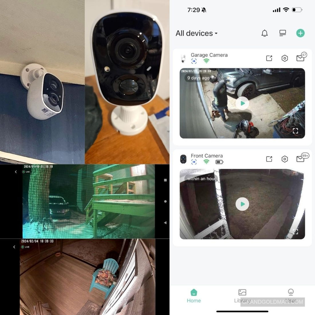 Caméra de sécurité MAXIVIZ sans fil extérieure (batterie) : Meilleure détection de mouvement AI - Meilleure caméra de sécurité pour camping-car - GRANDGOLDMAN.COM