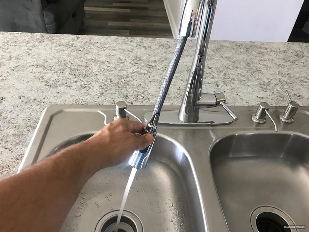 Moen 7864EVSRS Sleek Spot Resist Stainless One-Handle Smart Touchless Kitchen Faucet - Best Touchless Kitchen Faucets - grandgoldman.com