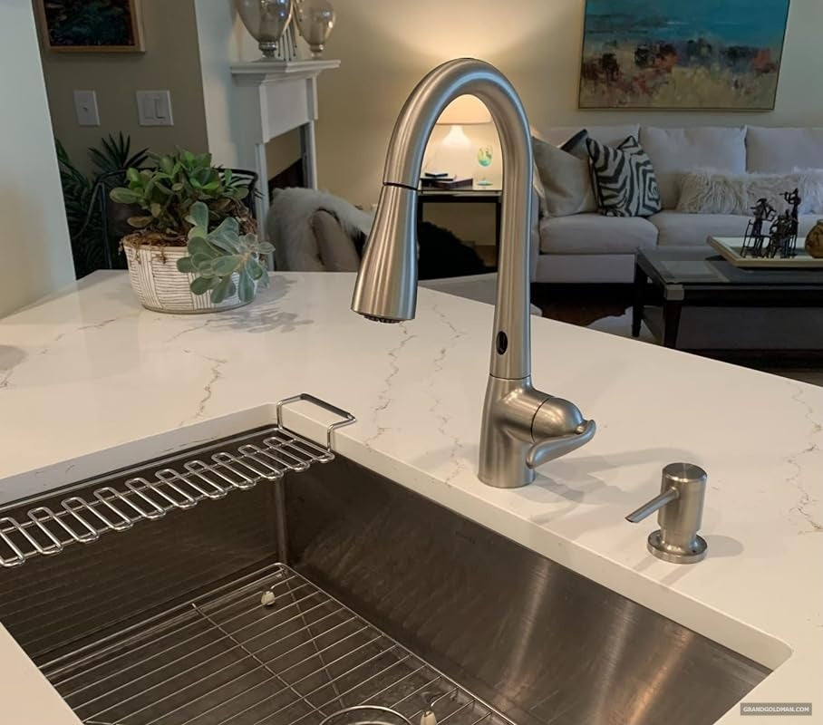 Moen Arbor Spot Resist Stainless Motionsense Two-Sensor Touchless Kitchen Faucet - Best Touchless Kitchen Faucets - grandgoldman.com