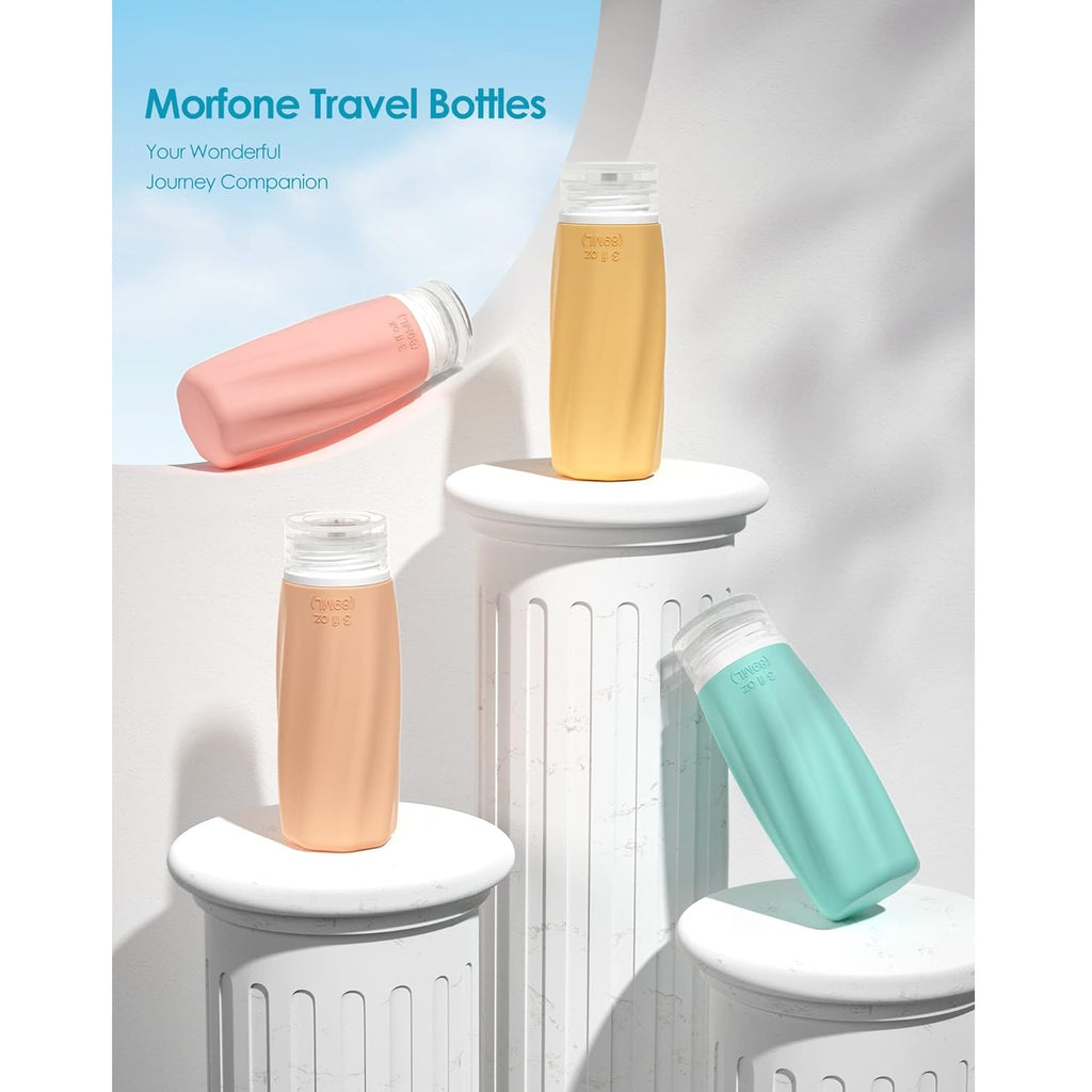 Bouteilles de voyage Morfone pour articles de toilette, format voyage approuvé par la TSA de 3 oz - Avis sur les meilleures bouteilles de toilette de voyage - GRANDGOLDMAN.COM