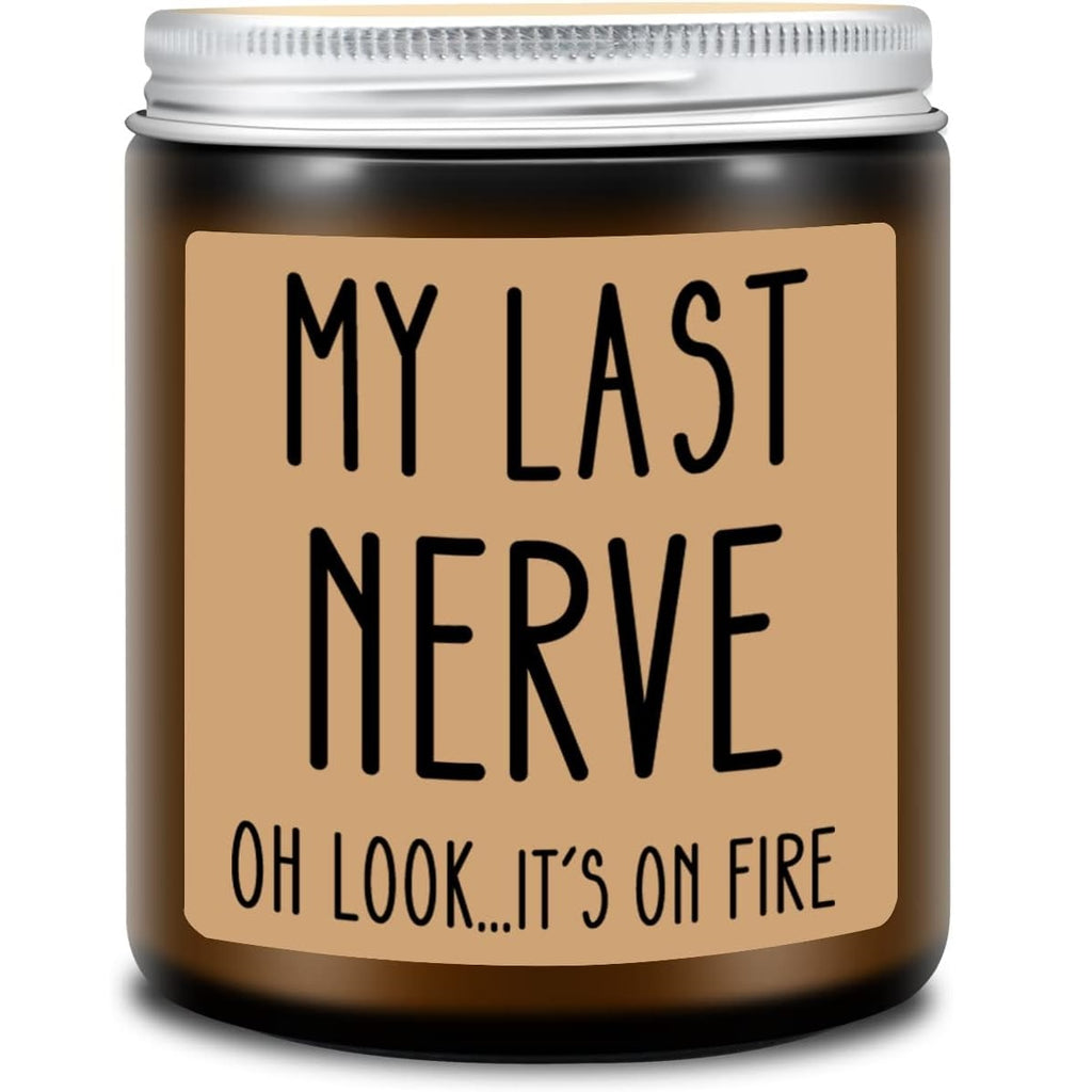 My Last Nerve Candle  - Best weird gift ideas and stuff on amazon - weird gift website weird gift cards weird gift for friend - grandgoldman.com