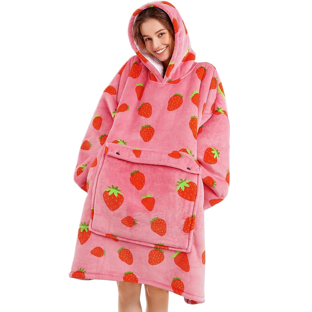 Narecte Oversized Blanket Hoodie,Wearable Blanket Adult Giant Hoodie Cozy Sweatshirt Kawaii Stuff - Best weird gift ideas and stuff on amazon - weird gift website weird gift cards weird gift for friend - grandgoldman.com