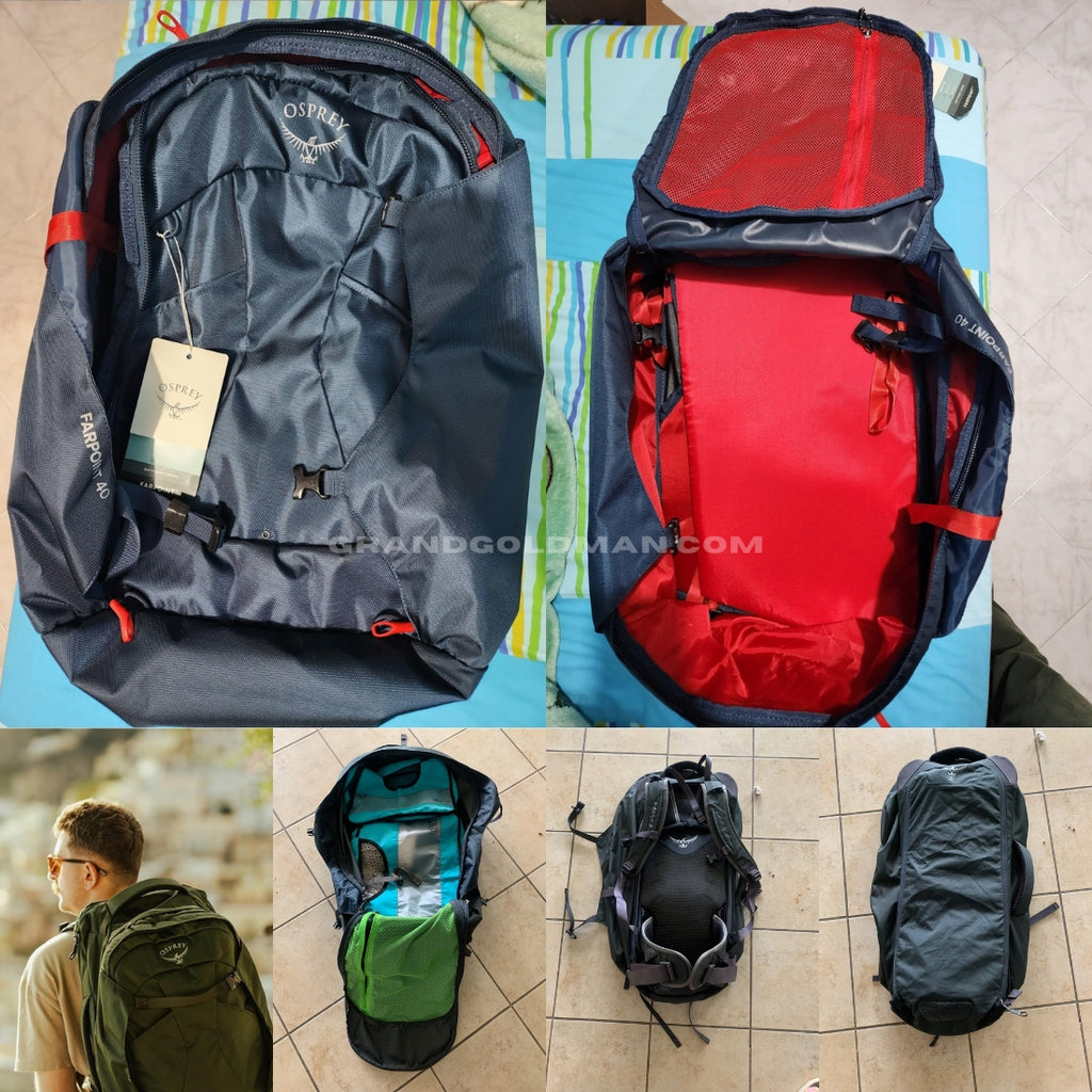 Meilleur bagage à main - Sac à dos de voyage OSPREY Farpoint 70L pour hommes - Avis sur le meilleur sac à dos de voyage pour l'EUROPE - GRANDGOLDMAN.COM