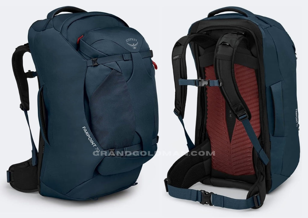 Best Carry On - OSPREY Farpoint 70L Men's Travel Backpack - Best Travel Backpack for EUROPE Reviews - GRANDGOLDMAN.COM