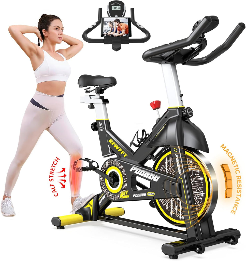 Pooboo Exercise Bike, Adjustable Magnetic Resistance  - Best Home Gym Equipment for Limited Space Reviews - grandgoldman.com