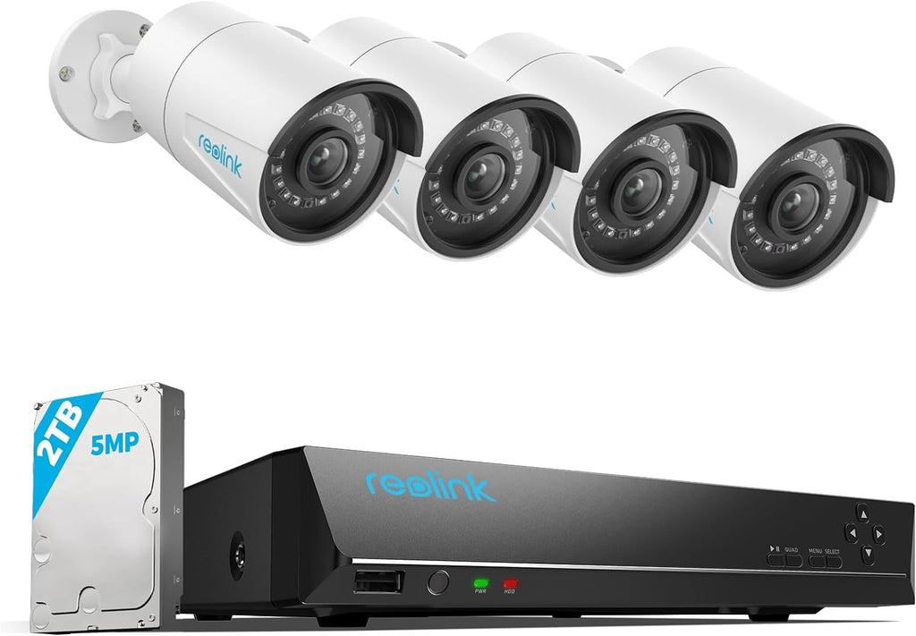 Système de caméra de sécurité domestique REOLINK 8CH 5MP : Meilleur ensemble - meilleure caméra de sécurité pour un enregistrement 24 heures sur 24 - GRANDGOLDMAN.COM