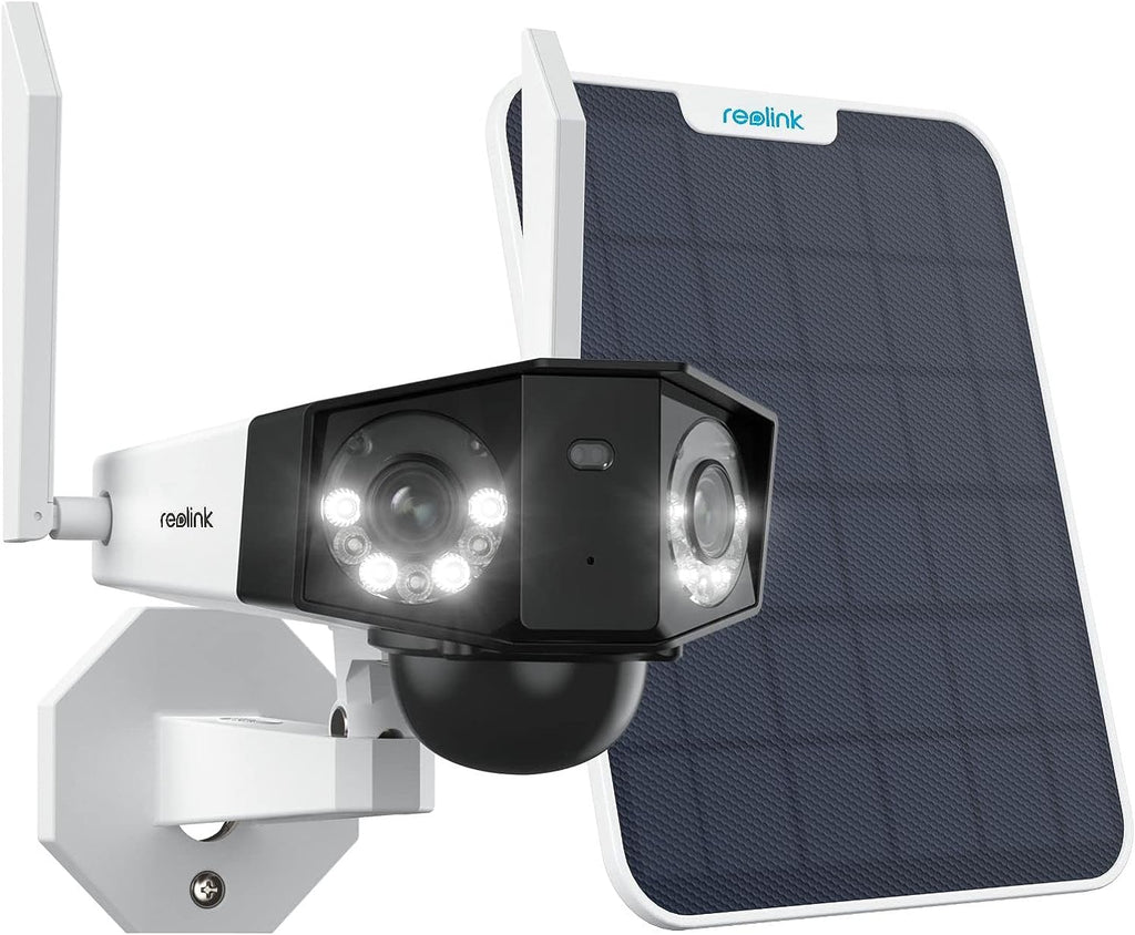 Caméra de sécurité solaire panoramique REOLINK Duo 2 - meilleure caméra de sécurité projecteur sans abonnement