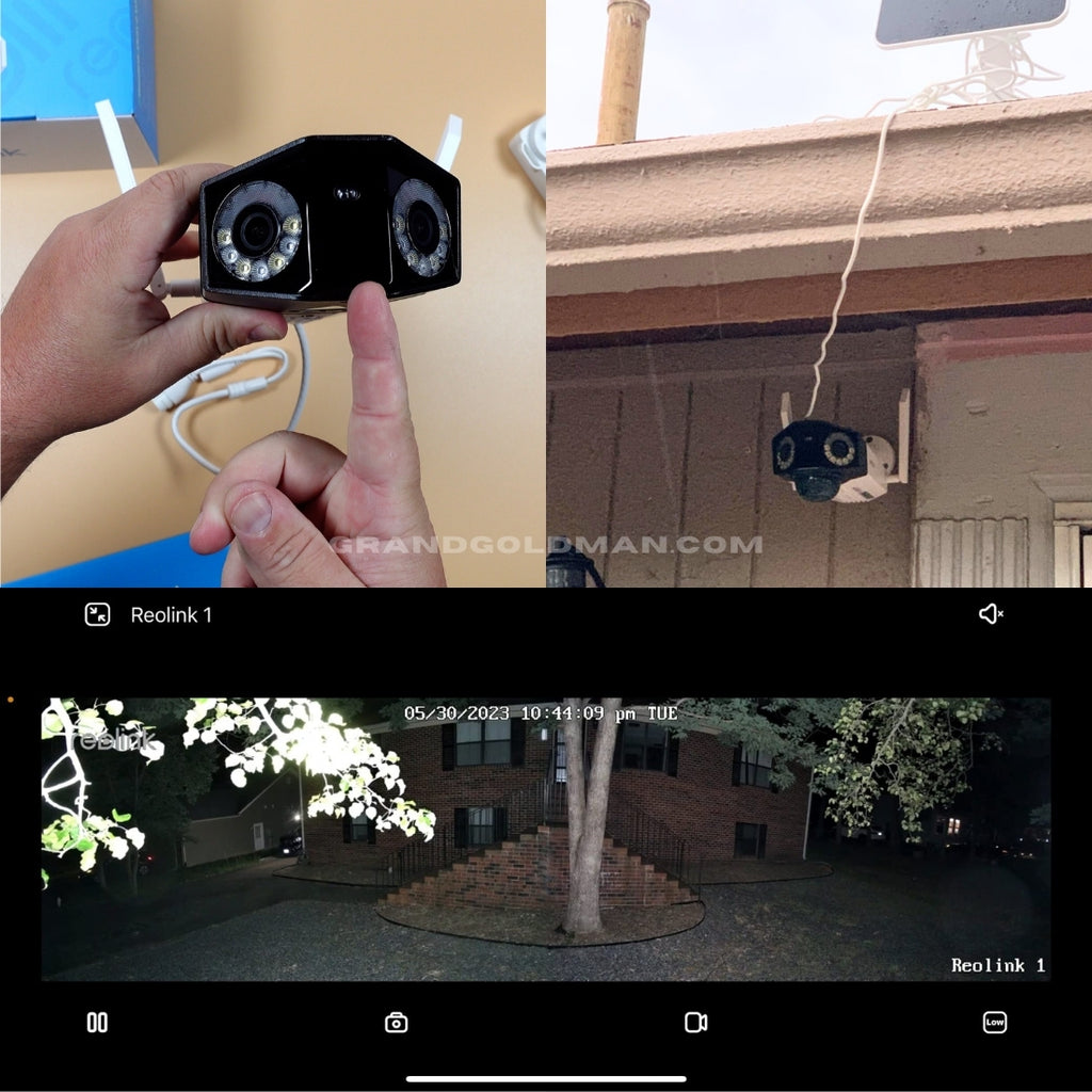 Caméra de sécurité solaire REOLINK Duo 2 - Caméras de sécurité extérieures sans fil 4K 8MP à double objectif avec vue à 180°, WiFi 2,4/5 GHz, vision nocturne couleur, détection humain/véhicule/animal de compagnie, sans frais supplémentaires, fonctionne avec Alexa - meilleure caméra de sécurité projecteur sans abonnement