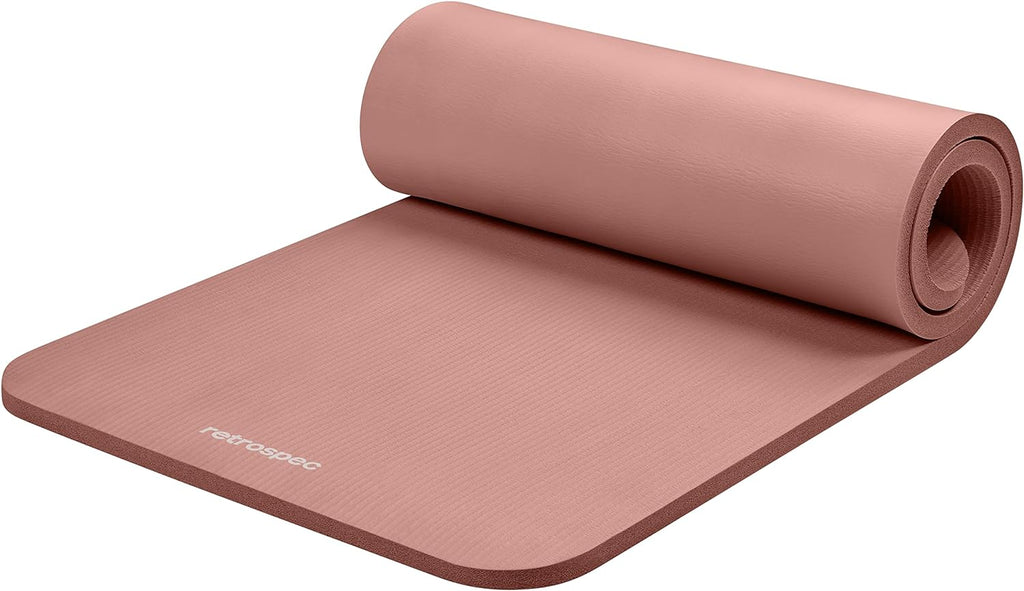 Retrospec Solana Yoga Mat 1 Thick wNylon Strap for Men & Women - Non Slip Exercise Mat for Home Yoga, Pilates, Stretching, Floor & Fitness Workouts - Best Home Gym Flooring reviews - grandgoldman.com