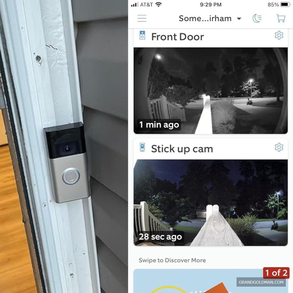 Sonette Vidéo Ring – Vidéo HD 1080p, détection de mouvement améliorée, installation facile - Meilleure caméra de porte pour appartements Amazon (Avis des locataires) / MEILLEURS SONNETTES VIDÉO / grandgoldman.com