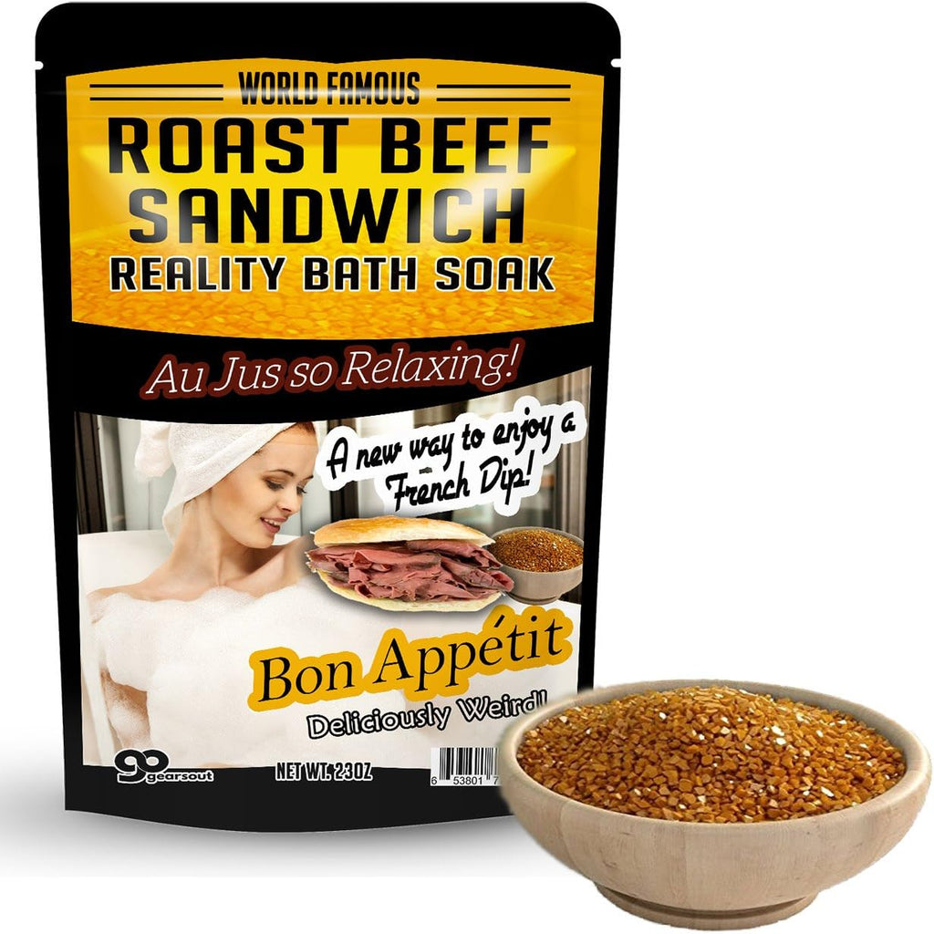 Roast Beef Sandwich Bath Soak – Amber Bath Salts - Best weird gift ideas and stuff on amazon - weird gift website weird gift cards weird gift for friend - grandgoldman.com