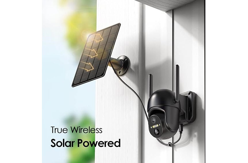 Caméra de sécurité solaire sans fil SEHMUA 20 W : idéale pour l'extérieur - meilleure caméra de sécurité pour un enregistrement 24 heures sur 24 - GRANDGOLDMAN.COM