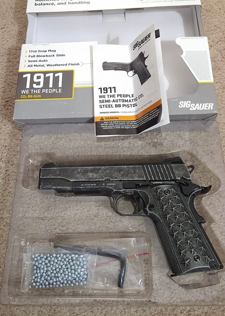 SIG Sauer 1911 We The People CO2 .177 BB Air Pistol - Best Air Pistols on Amazon, Tested & Ranked by Experts - GRANDGOLDMAN.COM