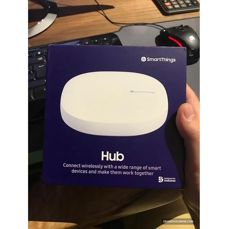 Samsung SmartThings Hub 3e génération [GP-U999SJVLGDA] Hub domotique intelligent Surveillance des appareils intelligents - Compatible Alexa Google Home - Blanc - Meilleur hub de maison intelligente pour les produits Apple - grandgoldman.com