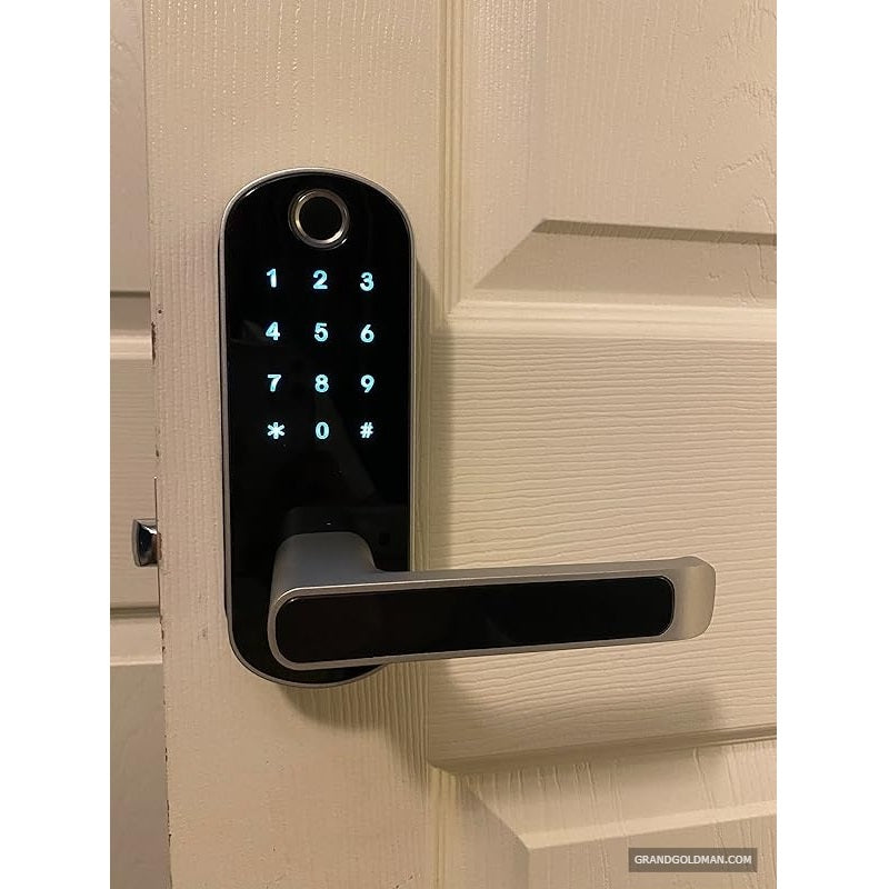 Sifely Smart Lock, Keyless Entry Door Lock, Keypad Door Lock, Fingerprint Door Lock, Biometric Door Lock, Keypad Entry Door Lock, Passcode Code Door Lock, Digital - Best smart locks for airbnb VRBO Booking - grandgoldman.com