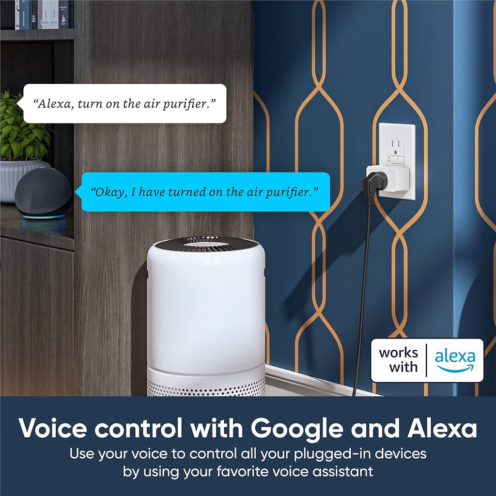 Wyze Plug, 2.4GHz WiFi Smart Plug, Works with Alexa, Google Assistant, IFTTT, No Hub Required, Two-Pack, White - Smart Plugs and Energy Usage Tracking