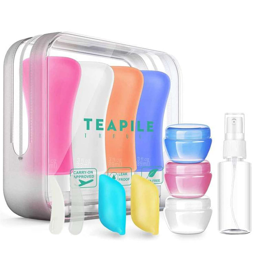 TEAPILE 4 Pack Travel Bottles & Accessories - Best for Contact Solution - Best Travel Toiletry Bottles Reviews - GRANDGOLDMAN.COM
