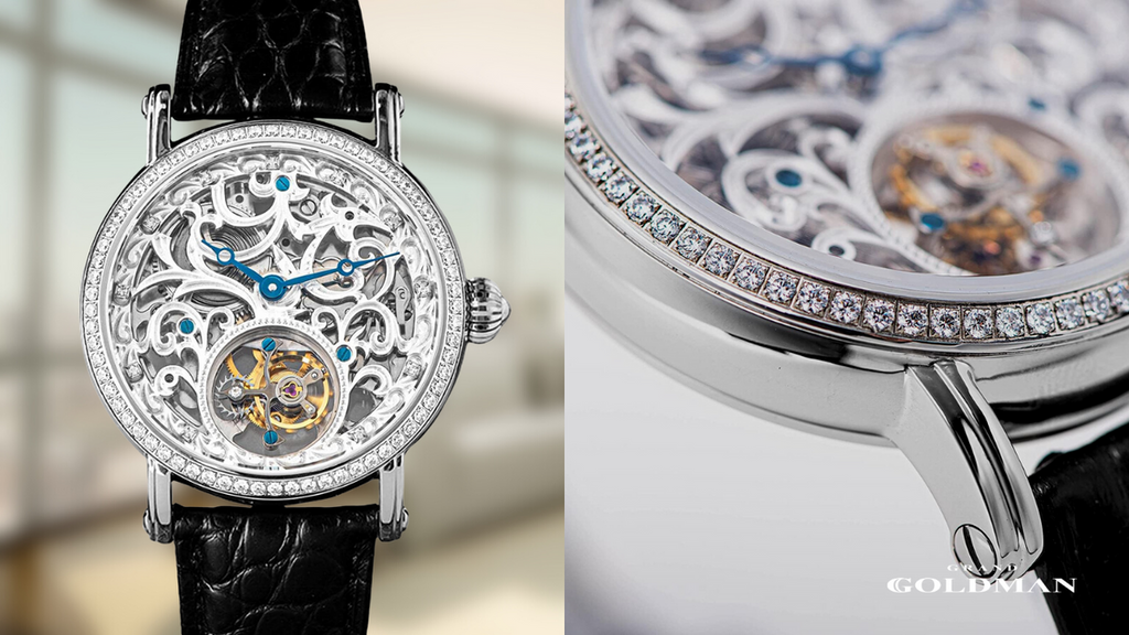 SEA-KORS Tourbillon Master Bluesteel - 12 meilleures montres en diamant à moins de 1000 $ pour les hommes économes - GRANDGOLDMAN.COM