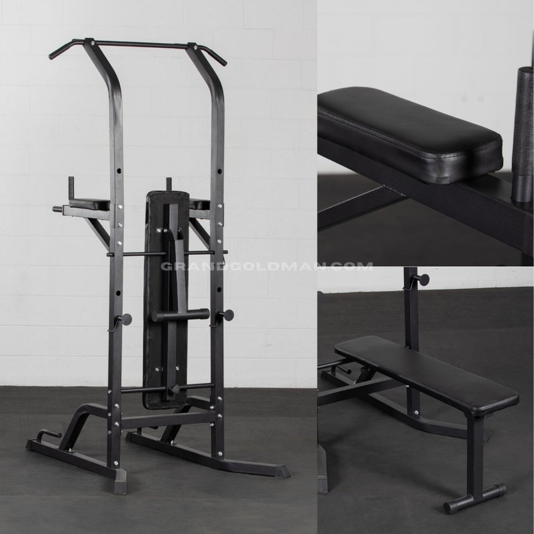 TITAN FITNESS Power Tower With Bench - Best dip bars and pull up stations Reviews - GRANDGOLDMAN.COM