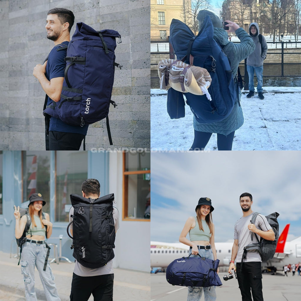 Best Personal Item - TORCH 45L Travel Backpack Men & Women - Best Travel Backpack for EUROPE Reviews - GRANDGOLDMAN.COM