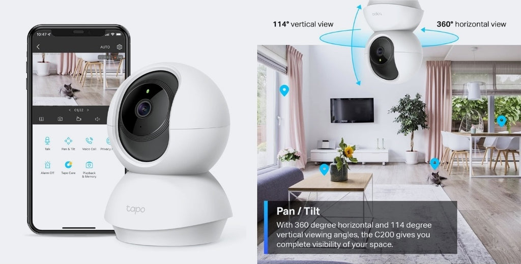 TP-Link Tapo PanTilt Security Camera for Baby and Elderly  - best hidden cameras for bedroom, bathroom and home - GRANDGOLDMAN.COM