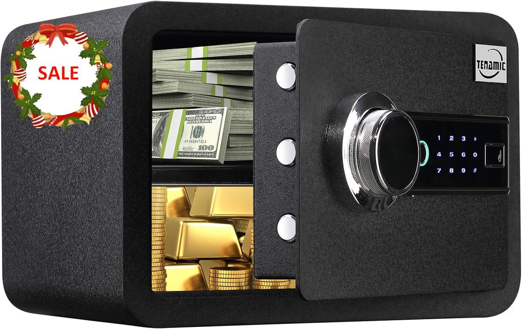 TENAMIC - Best Biometric Fingerprint Safe Box for Home - Best Fireproof & Waterproof Home Safes Reviews - GRANDGOLDMAN.COM