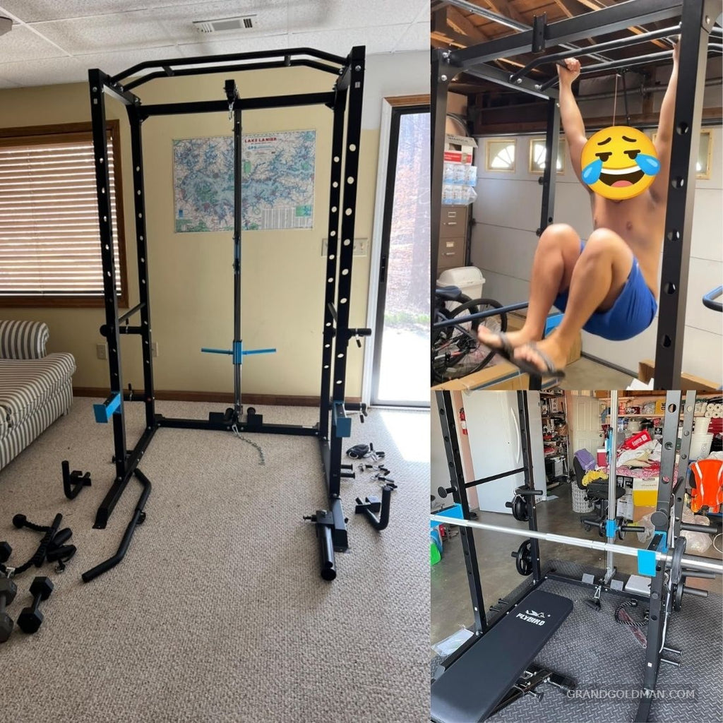 ULTRA FUEGO Power Cage Multi-Functional Power Rack - Best squat rack for small space - GRANDGOLDMAN.COM