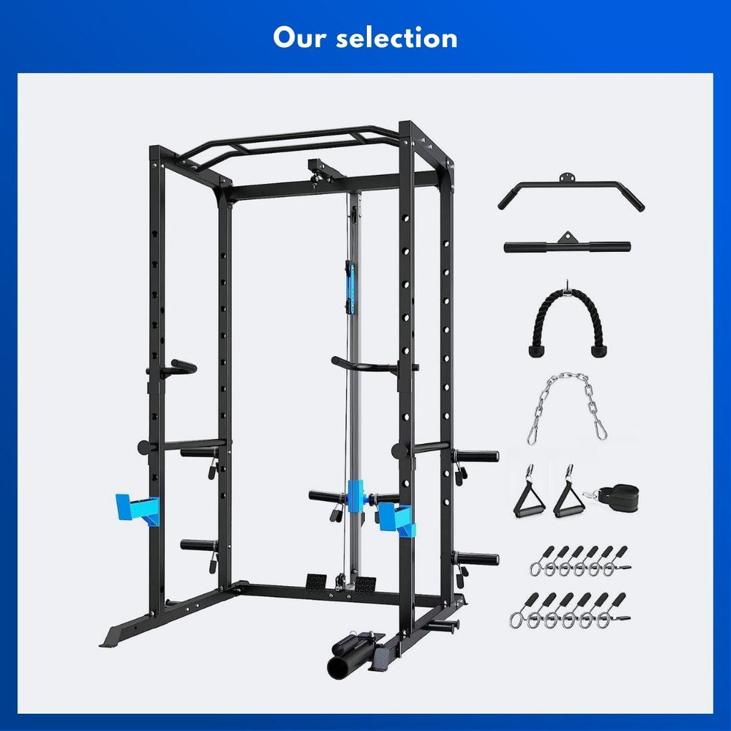 ULTRA FUEGO Power Cage Multi-Functional Power Rack - Best squat rack for small space - GRANDGOLDMAN.COM