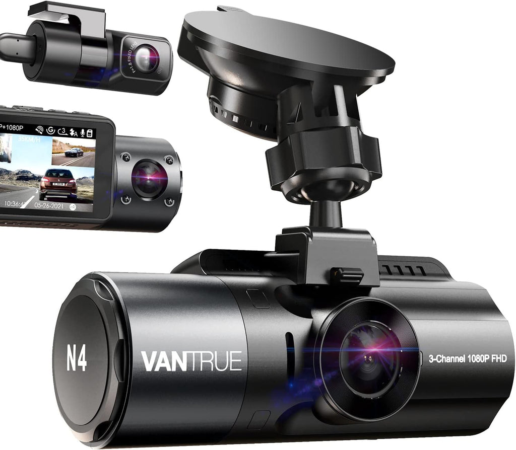 Caméra de tableau de bord VANTRUE N4 3 canaux 4K avant et arrière - Meilleure caméra de tableau de bord pour les camionneurs - GRANDGOLDMAN.COM