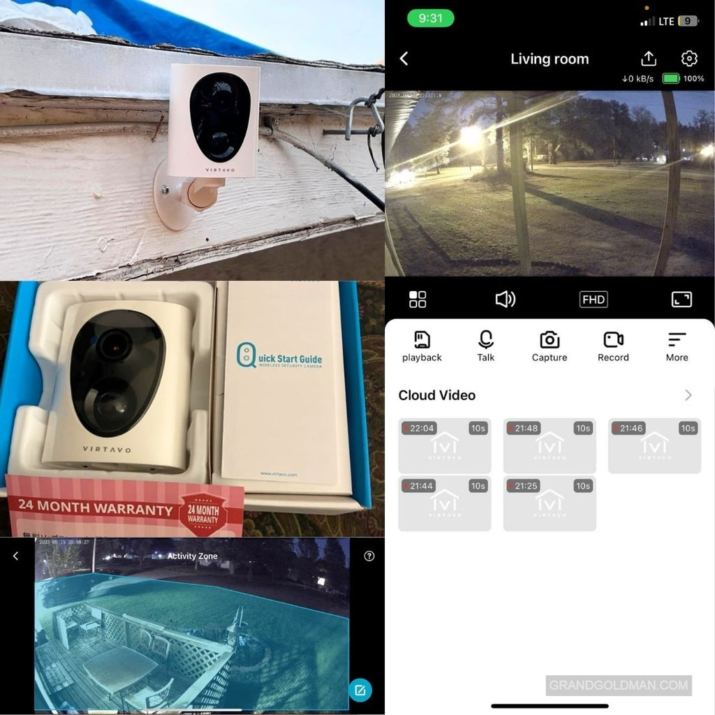 Caméras de sécurité VIRTAVO Wireless Outdoor 2 - Meilleure caméra de sécurité pour camping-car - GRANDGOLDMAN.COM