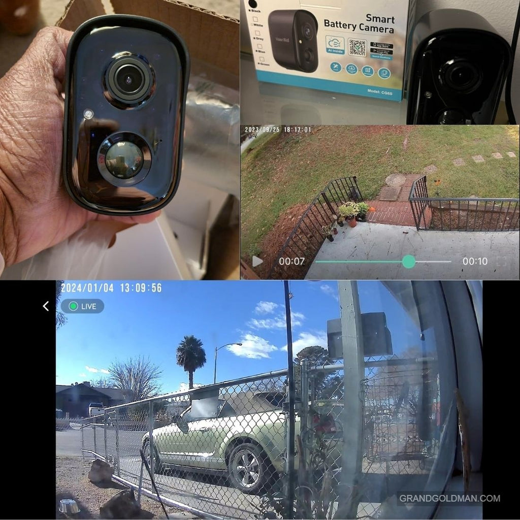 4. Caméra de sécurité sans fil VISION WELL : Meilleure autonomie de batterie, 1 à 5 mois avec une seule charge - Meilleure caméra de sécurité pour camping-car - GRANDGOLDMAN.COM