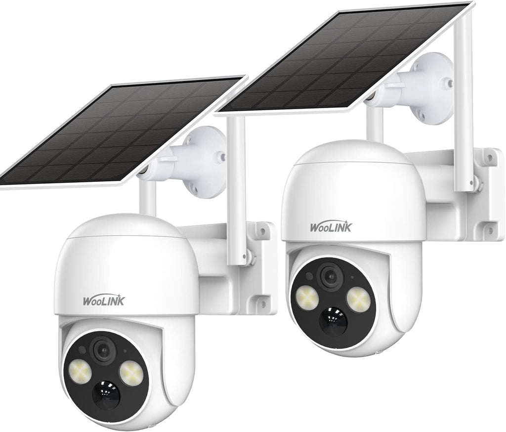 WOOLINK 2PCS : Ensemble de caméras de sécurité solaires au meilleur rapport qualité-prix - Meilleure caméra de sécurité à énergie solaire - GRANDGOLDMAN.COM