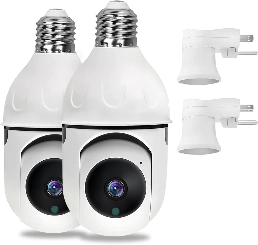 10. Caméra de sécurité à ampoule WOOLINK 2PCS 3MP, WiFi sans fil 2,4 GHz : meilleure inclinaison panoramique à 360 degrés - Meilleure caméra de sécurité à ampoule - GRANDGOLDMAN.COM