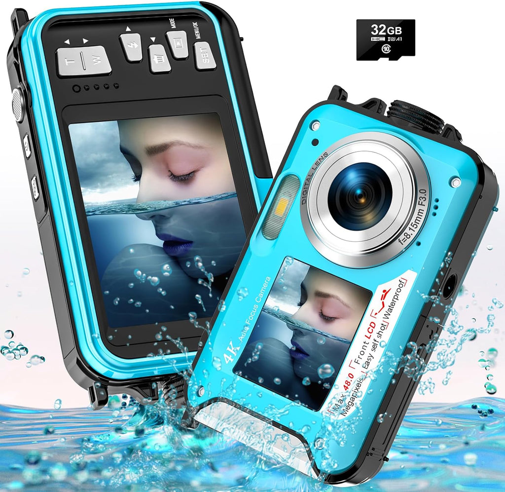 YIFECIAL Appareil photo numérique étanche 4K 11FT : Meilleur appareil photo de plongée en apnée pour la plongée sous-marine - Avis sur la meilleure caméra sous-marine pour la plongée en apnée - GRANDGOLDMAN.COM