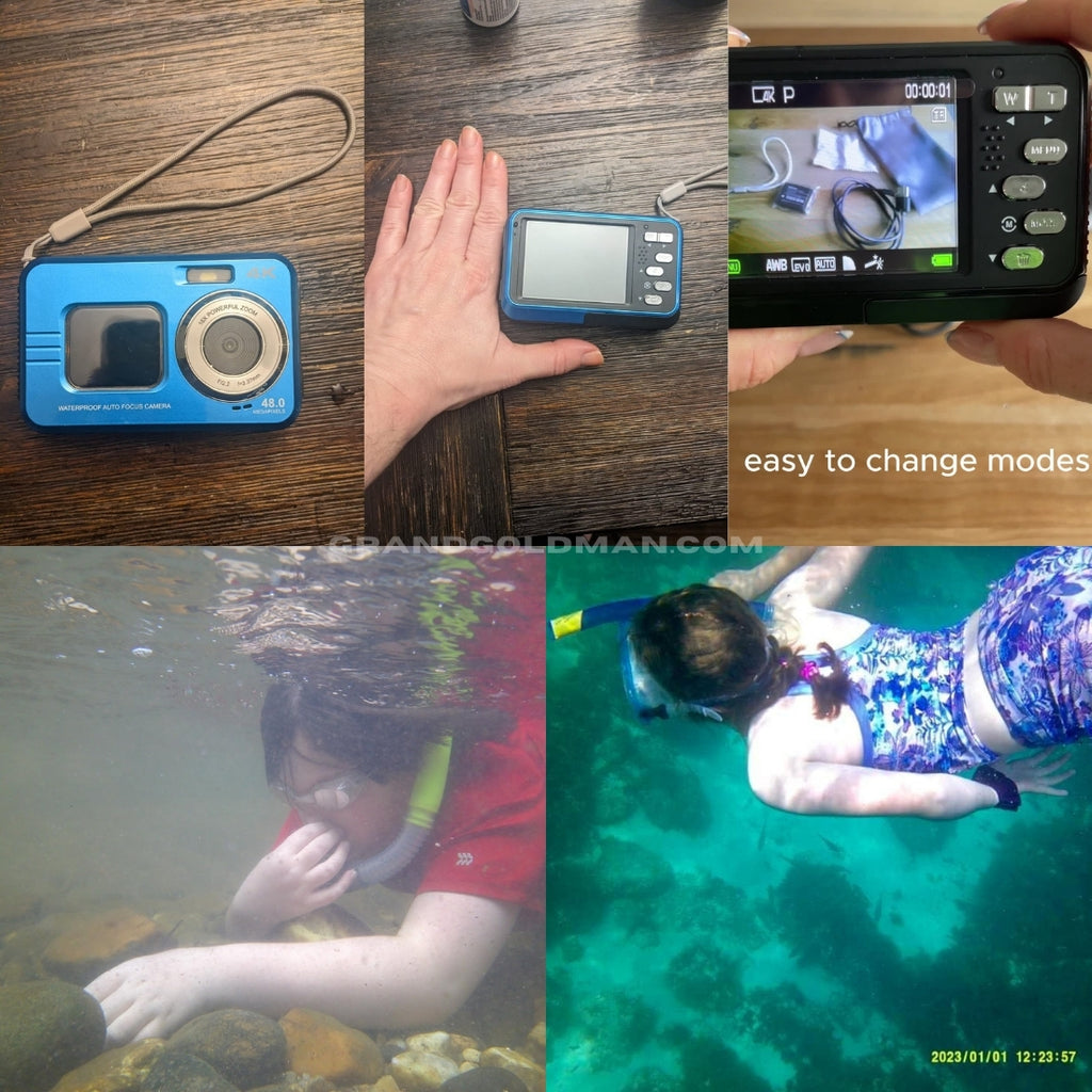 ZNIARAKL 4K Waterproof Digital Camera 48 MP Autofocus: Best Snorkeling Camera for Vacation - Best Underwater Camera for Snorkeling Reviews - GRANDGOLDMAN.COM