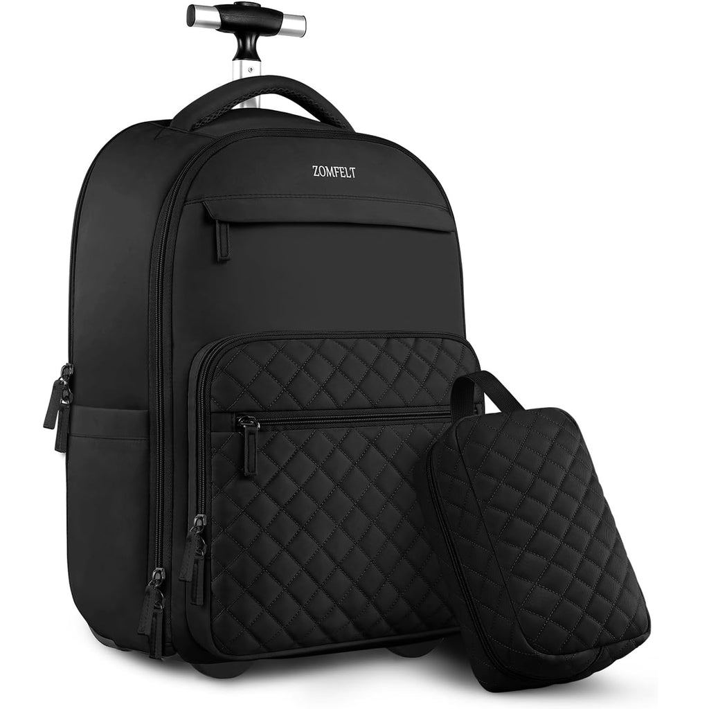 ZOMFELT Rolling Carry On Backpack  - Best Travel Backpack for EUROPE Reviews - GRANDGOLDMAN.COM