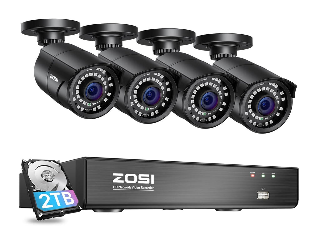 ZOSI 8MP 4K - Meilleur système de caméra de sécurité PoE alimenté par Ethernet GRANDGOLDMAN.COM