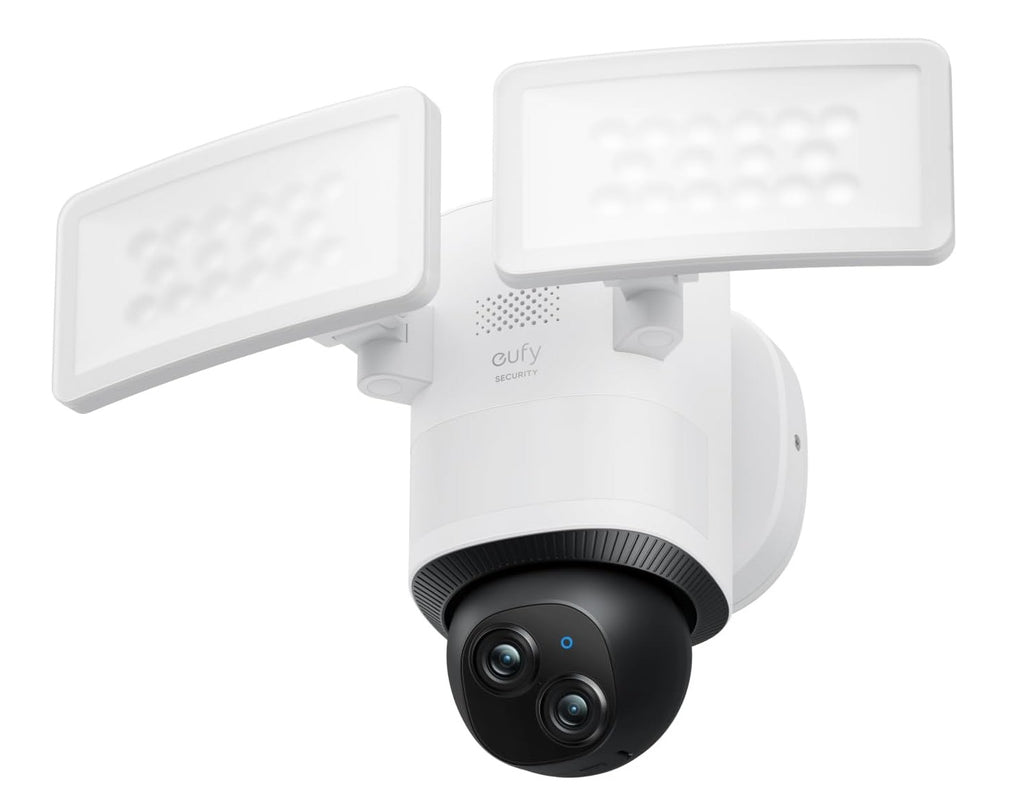 eufy Security Floodlight Camera E340 Wired, 360° Pan and Tilt, 247 Recording, Dual-Band Wi-Fi, 2,000 Lumens, Motion-Activated, Dual Camera - Best Floodlight Cameras Without Subscription (Reviews) - grandgoldman.com