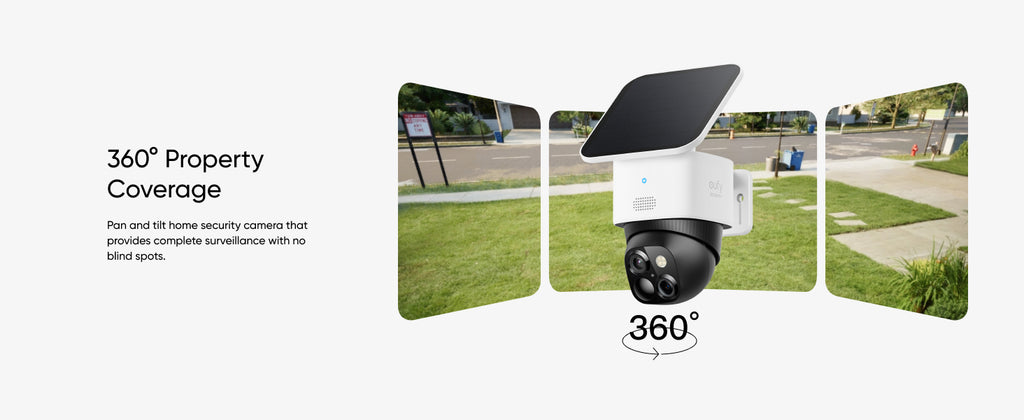 eufy Security SoloCam S340, caméra de sécurité solaire, extérieur sans fil