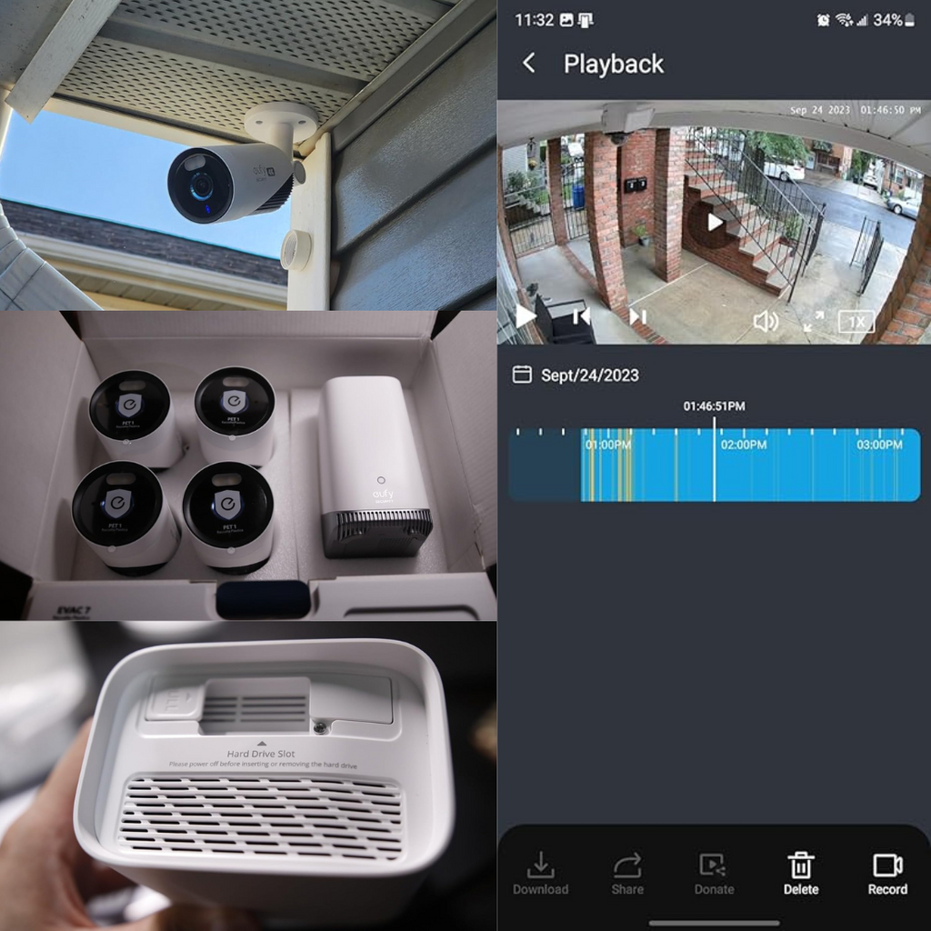 eufy Security eufyCam E330 (Professional) 4-Cam Kit, 4K Outdoor Security Camera System, 247 Recording, Plug-in, Wi-Fi NVR, 1TB Hard Drive Included, 10CH, Local Storage 2 - Best NVR Camera System - grandgoldman.com