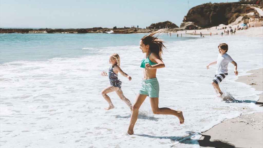 Family vacation on a greek beach