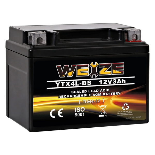 Weize Platinum AGM Automotive Battery, Group 94R H7 Battery- 12v 80ah 140RC  850CCA, 36 Months Warranty 