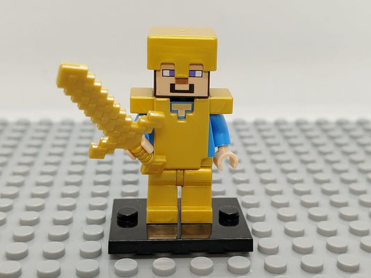 minecraft gold armor steve