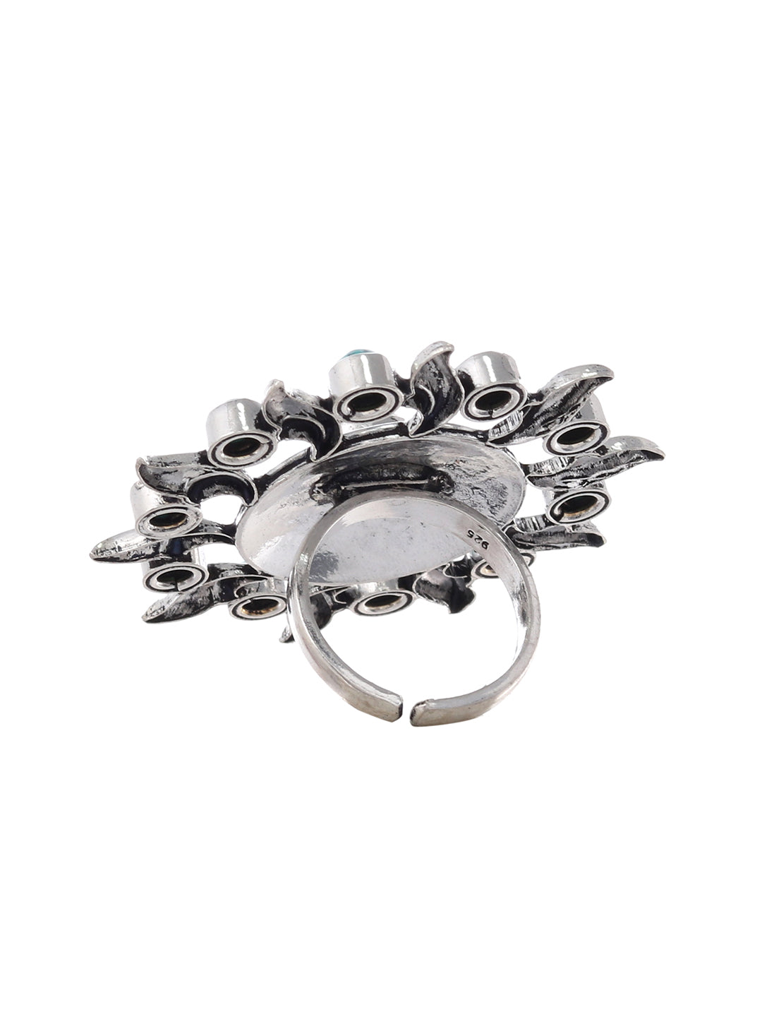 Oxidised Sterling Silver Ring For Women
