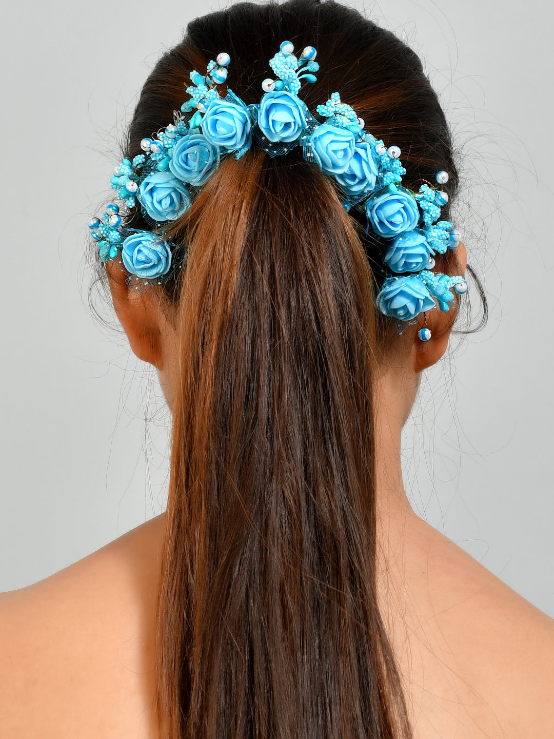 Hair Bun Gajra Flower Artificial Juda Accessories JH2109   wwwjewelpalacein