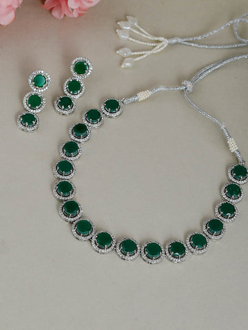 Emerald Green Ad Jewellery Set