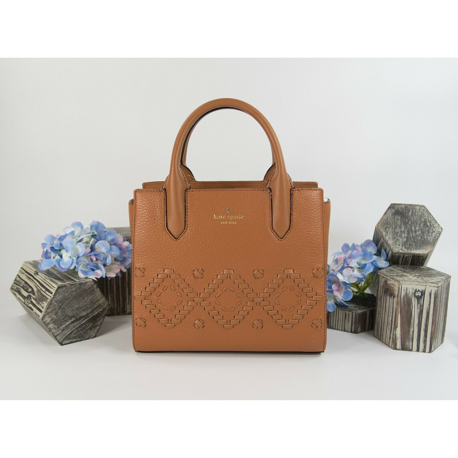 Kate Spade Warm Cognac Leather Flynn Street Small Meriwether Satchel B –  Design Her Boutique
