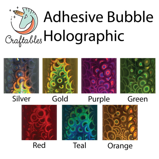Orange Holographic Adhesive Vinyl Rolls By Craftables